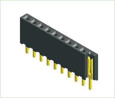 2.0mm Hunnoverskrift Enkel rad Rett Type H6,35