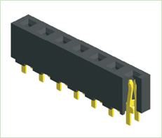 3,96 mm Hunnehode Enkel rad Rett Type H8.9