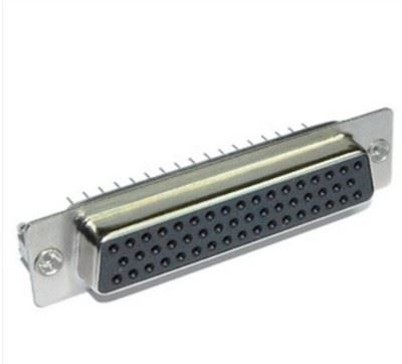 D-SUB PCB hunn, tre rader 50 pins (stigning=2.77 mm) Rett